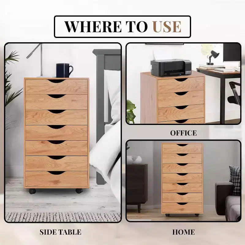 Classificatore per ufficio a 7 cassetti su ruote Home Imports Emporium