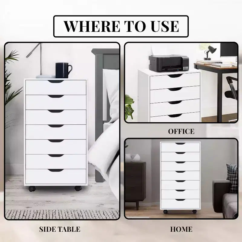 Classificatore per ufficio a 7 cassetti su ruote Home Imports Emporium