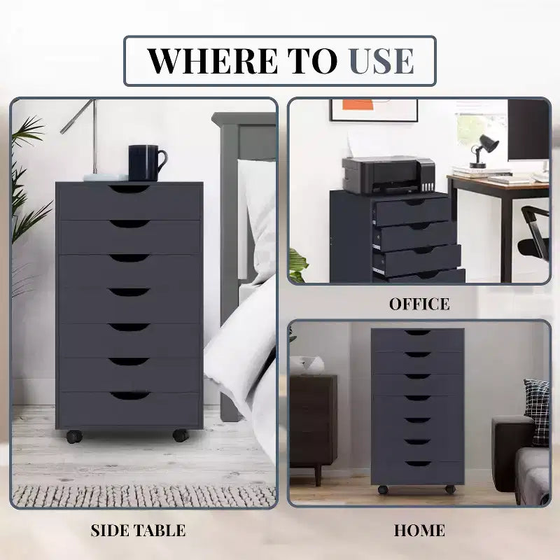 Classificatore per ufficio a 7 cassetti su ruote Home Imports Emporium