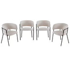 Christopher Knight Home Nest Modern Upholstered Dining Chairs with Metal Frame (Set of 4)