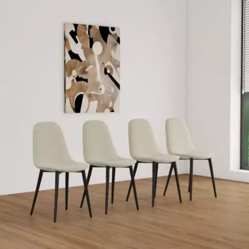 Sedie da pranzo moderne con rivestimento in pelle scamosciata a forma di cucchiaio, set da 4, per cucina/sala da pranzo