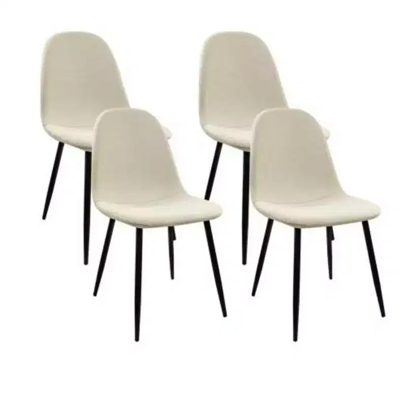 Sedie da pranzo moderne con rivestimento in pelle scamosciata a forma di cucchiaio, set da 4, per cucina/sala da pranzo