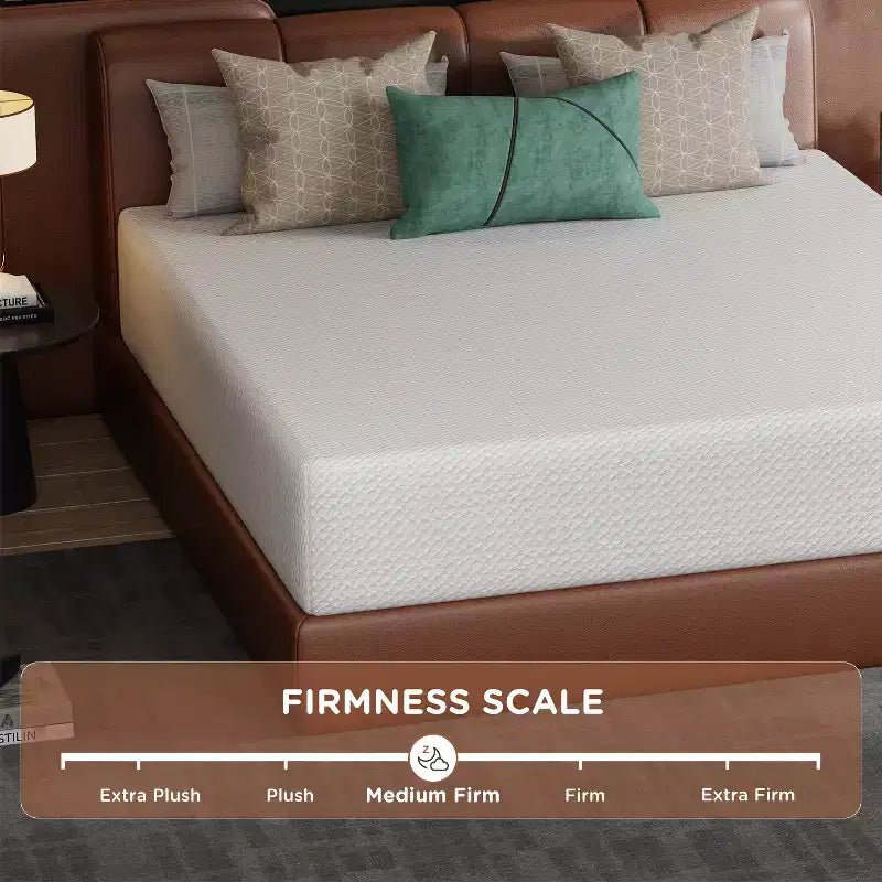 BestMassage Materasso da 14 Pollici in Gel Memory Foam, Durezza Media, Materassi per Sonno Fresco e Sollievo dalla Pressione, Certificato CertiPUR-US