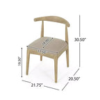 Christopher Knight Home Aubrietta Set da Pranzo 7 Pezzi con Tavolo Estensibile e Sedie Imbottite, Lino/Naturale