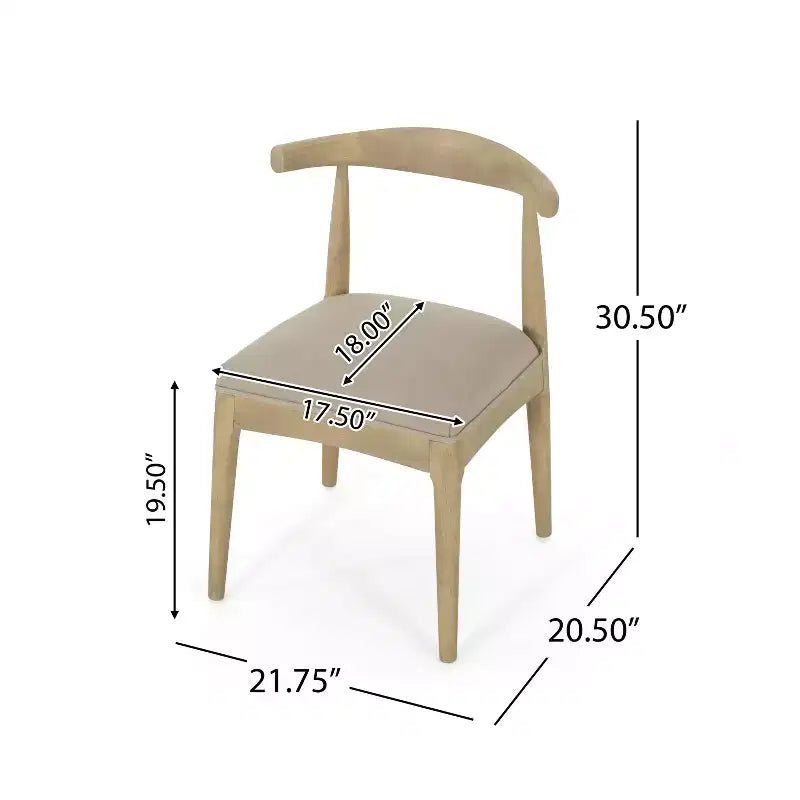Christopher Knight Home Aubrietta Set da Pranzo 7 Pezzi con Tavolo Estensibile e Sedie Imbottite, Lino/Naturale
