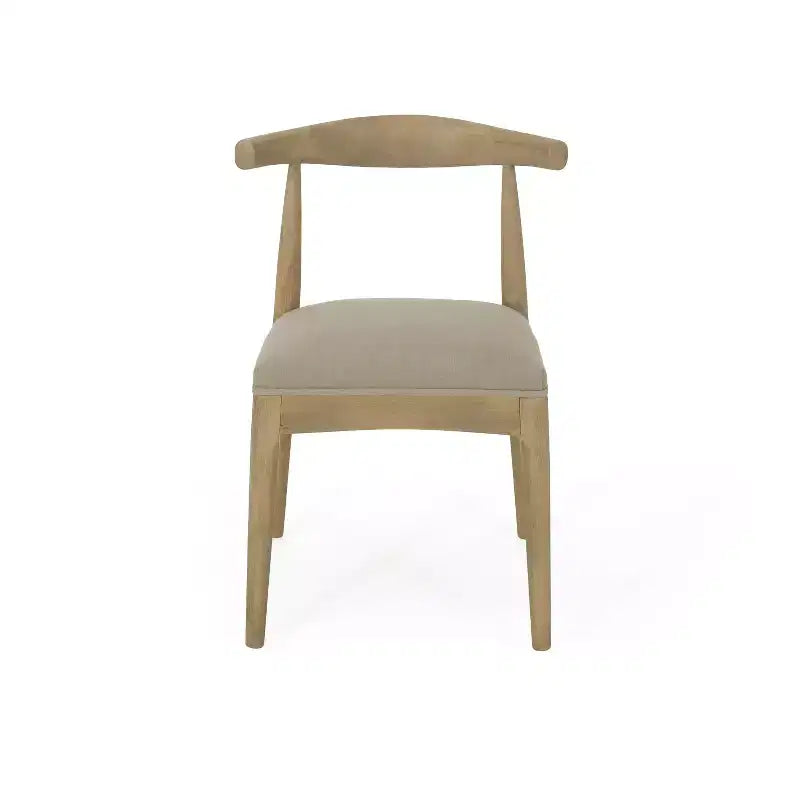 Christopher Knight Home Aubrietta Set da Pranzo 7 Pezzi con Tavolo Estensibile e Sedie Imbottite, Lino/Naturale