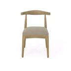 Christopher Knight Home Aubrietta Set da Pranzo 7 Pezzi con Tavolo Estensibile e Sedie Imbottite, Lino/Naturale