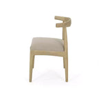 Christopher Knight Home Aubrietta Set da Pranzo 7 Pezzi con Tavolo Estensibile e Sedie Imbottite, Lino/Naturale