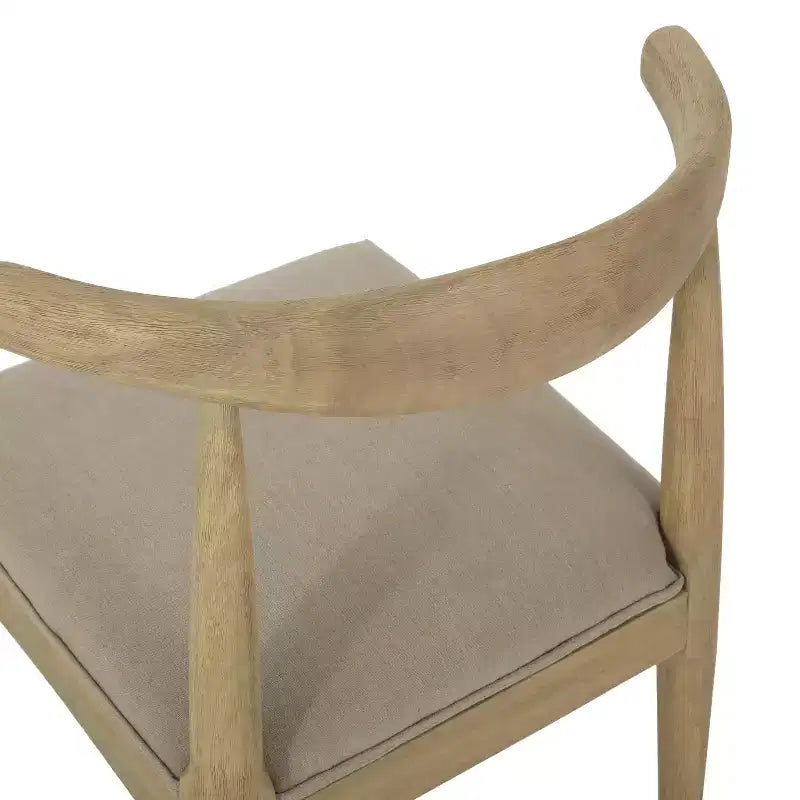 Christopher Knight Home Aubrietta Set da Pranzo 7 Pezzi con Tavolo Estensibile e Sedie Imbottite, Lino/Naturale