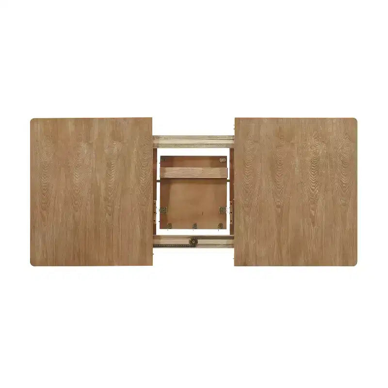 Christopher Knight Home Aubrietta Set da Pranzo 7 Pezzi con Tavolo Estensibile e Sedie Imbottite, Lino/Naturale