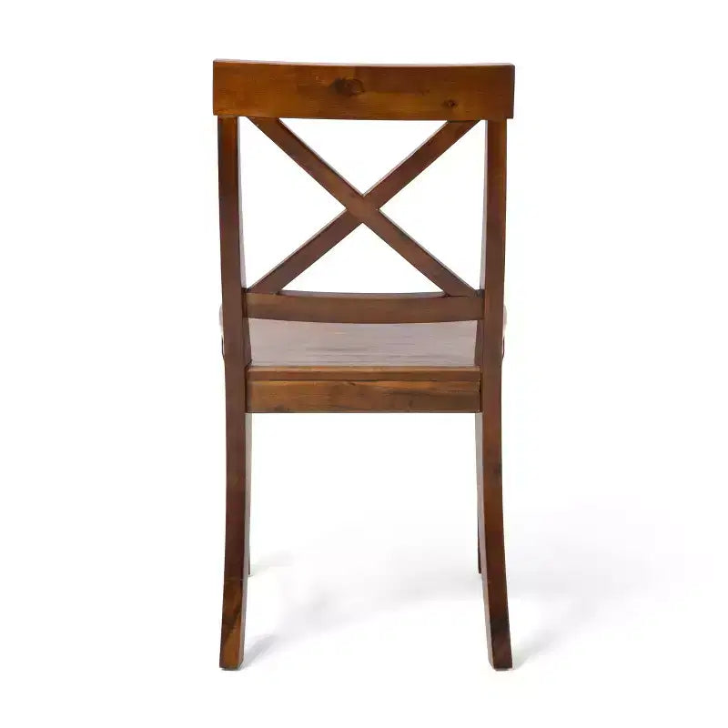 Christopher Knight Home Sedie da pranzo Bostwick Farmhouse in legno di acacia (set di 2), mogano ricco