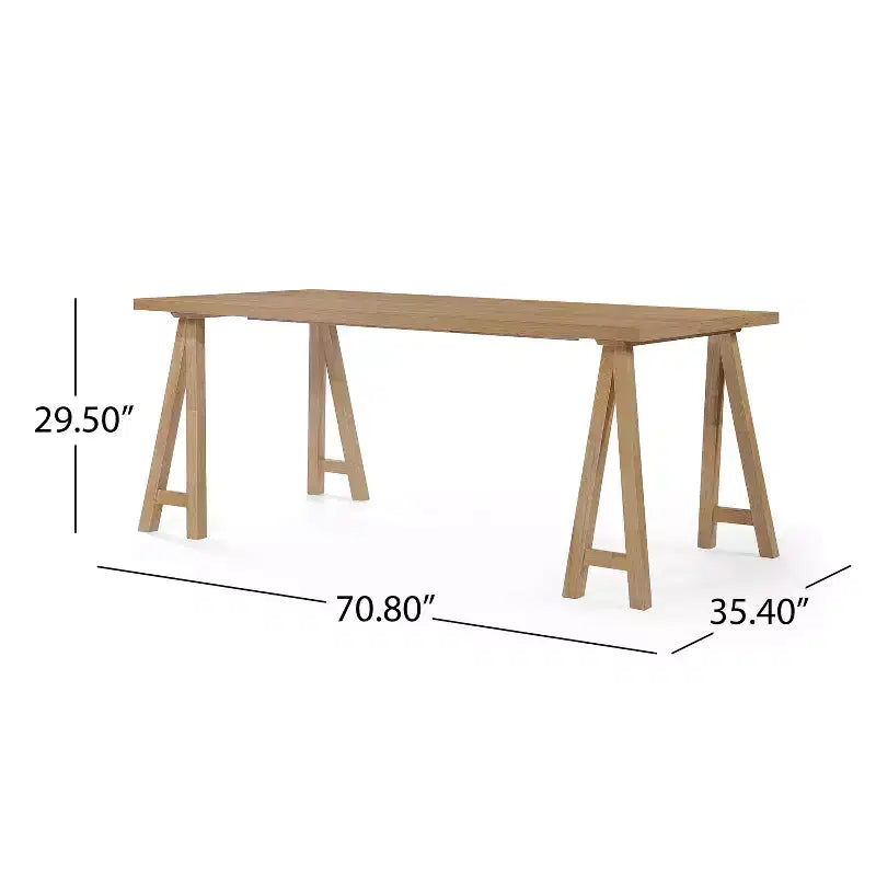 Christopher Knight Home Marseille Set da Pranzo 7 Pezzi in Legno di Acacia Stile Rustico con Sedie Mogano Scuro