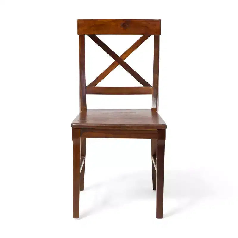 Christopher Knight Home Marseille Set da Pranzo 7 Pezzi in Legno di Acacia Stile Rustico con Sedie Mogano Scuro
