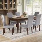 VASAGLE Sedie da Pranzo, Set di 2 Sedie, Sedie Parsons, Seduta Spessa, Rivestimento in Tessuto Rimovibile, Schienale Alto, 58 x 48 x 100 cm