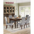 VASAGLE Sedie da Pranzo, Set di 2 Sedie, Sedie Parsons, Seduta Spessa, Rivestimento in Tessuto Rimovibile, Schienale Alto, 58 x 48 x 100 cm