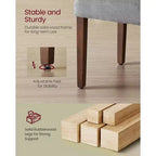 VASAGLE Sedie da Pranzo, Set di 2 Sedie, Sedie Parsons, Seduta Spessa, Rivestimento in Tessuto Rimovibile, Schienale Alto, 58 x 48 x 100 cm