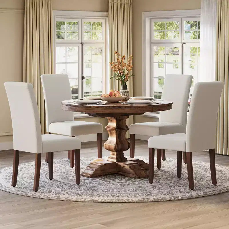 VASAGLE Sedie da Pranzo, Set di 2 Sedie, Sedie Parsons, Seduta Spessa, Rivestimento in Tessuto Rimovibile, Schienale Alto, 58 x 48 x 100 cm