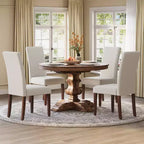 VASAGLE Sedie da Pranzo, Set di 2 Sedie, Sedie Parsons, Seduta Spessa, Rivestimento in Tessuto Rimovibile, Schienale Alto, 58 x 48 x 100 cm