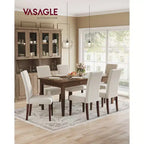 VASAGLE Sedie da Pranzo, Set di 2 Sedie, Sedie Parsons, Seduta Spessa, Rivestimento in Tessuto Rimovibile, Schienale Alto, 58 x 48 x 100 cm