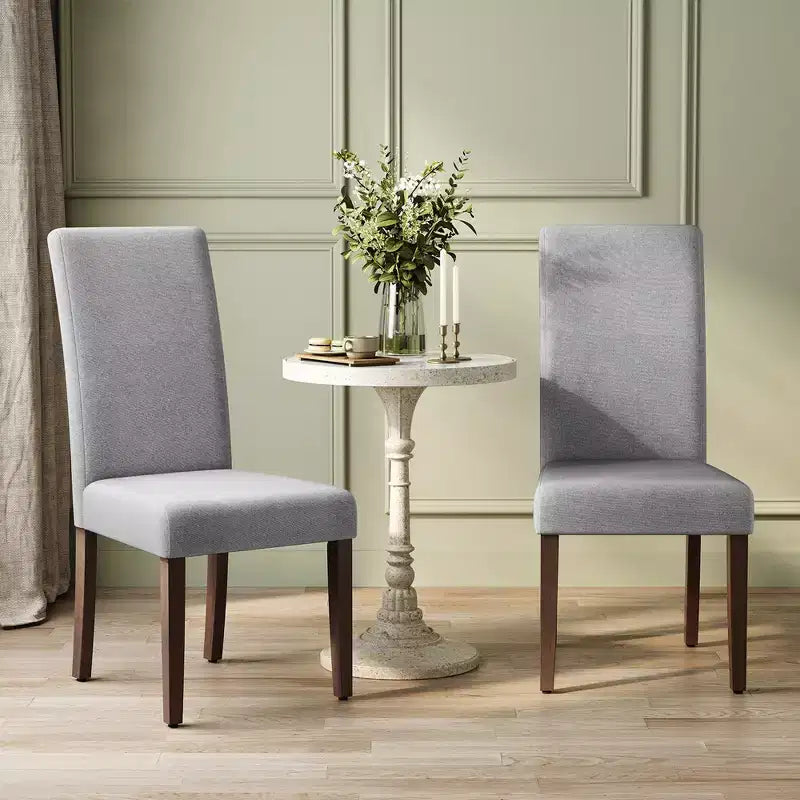 VASAGLE Sedie da Pranzo, Set di 2 Sedie, Sedie Parsons, Seduta Spessa, Rivestimento in Tessuto Rimovibile, Schienale Alto, 58 x 48 x 100 cm