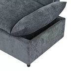 Christopher Knight Home Jovie 115.5 Divano componibile modulare imbottito con vani portaoggetti nascosti, grigio