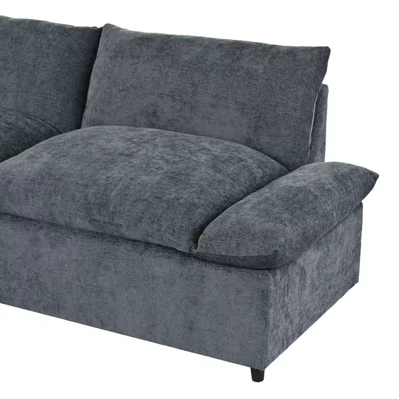 Christopher Knight Home Jovie 115.5 Divano componibile modulare imbottito con vani portaoggetti nascosti, grigio