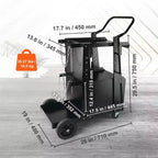 Carrello per saldatura VEVOR, carrello per saldatrice resistente a 2 livelli con armadietto bloccabile antifurto