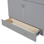 Letto a scomparsa matrimoniale Whisen Clever Design, ripiegabile in un armadio con cassetto e porte USB