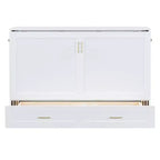 Letto a scomparsa matrimoniale Whisen Clever Design, ripiegabile in un armadio con cassetto e porte USB