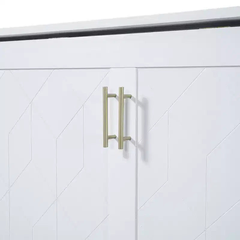 Letto a scomparsa matrimoniale Whisen Clever Design, ripiegabile in un armadio con cassetto e porte USB