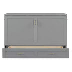 Letto a scomparsa matrimoniale Whisen Clever Design, ripiegabile in un armadio con cassetto e porte USB