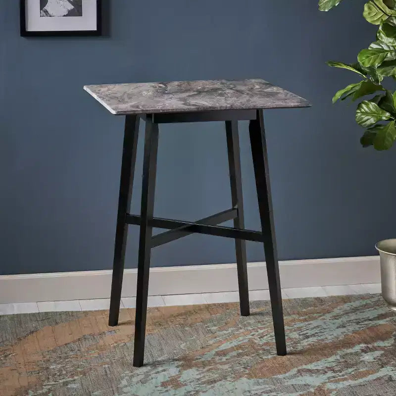 Tavolo da bar quadrato Hildred di GDFStudio, moderno, in laminato e legno di gomma, 42"