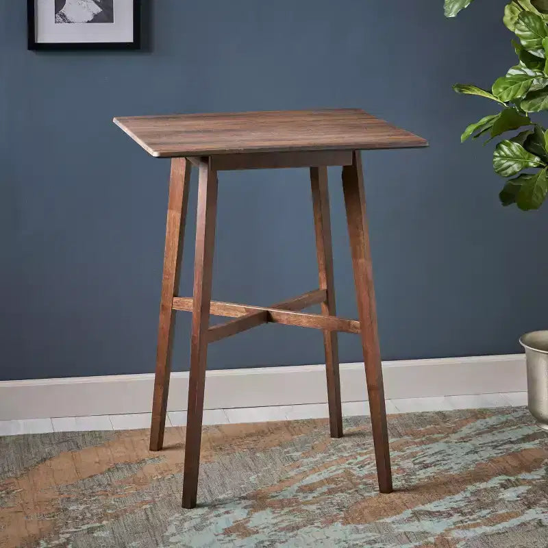 Tavolo da bar quadrato Hildred di GDFStudio, moderno, in laminato e legno di gomma, 42"