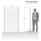 Paravento David Black in Acciaio Galvanizzato 183x120x40cm