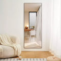 70 x 31 Inch Full Length mirror black Aluminum Alloy Frame, leaning or Wall Mounted, Ideal for Bedroom Living Room and Corridor