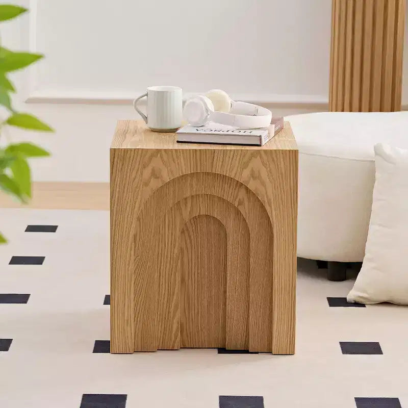 GDFStudio Coral Tavolino con Design ad Arco Moderno in Legno 17.71 H