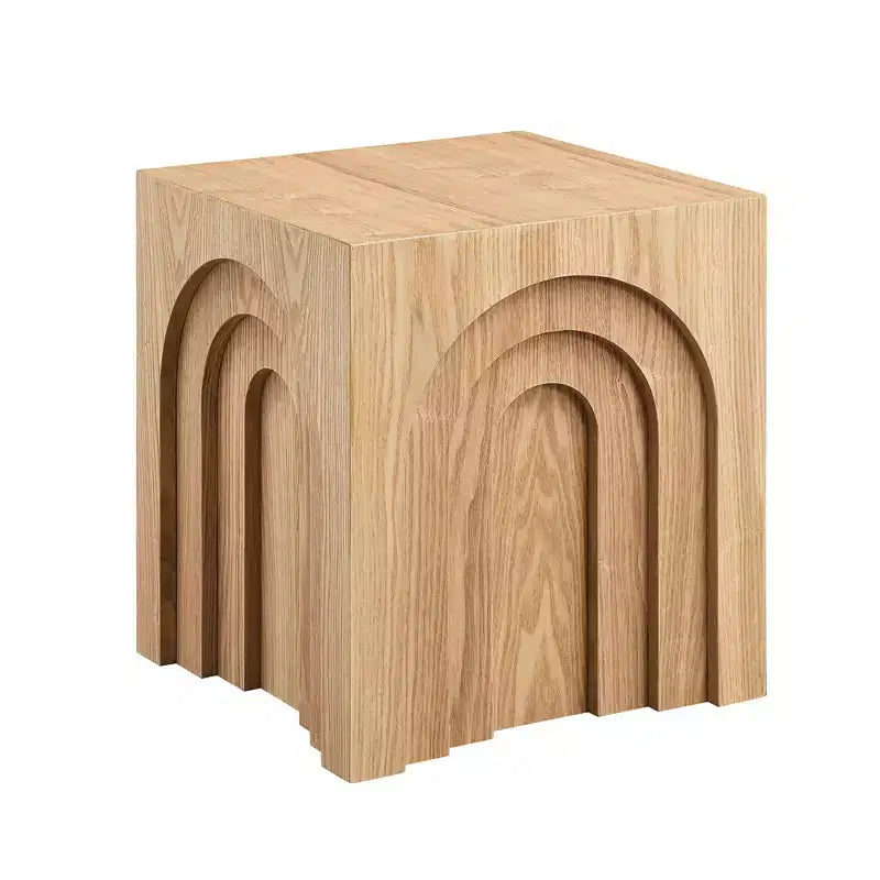 GDFStudio Coral Tavolino con Design ad Arco Moderno in Legno 17.71 H