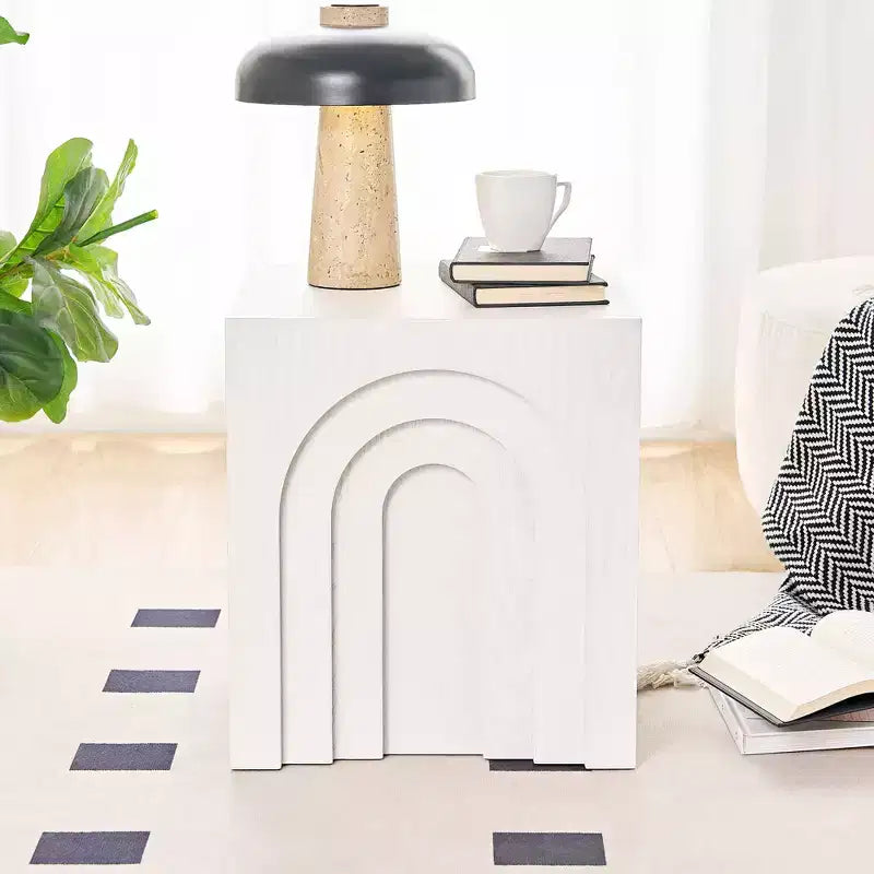GDFStudio Coral Tavolino con Design ad Arco Moderno in Legno 17.71 H