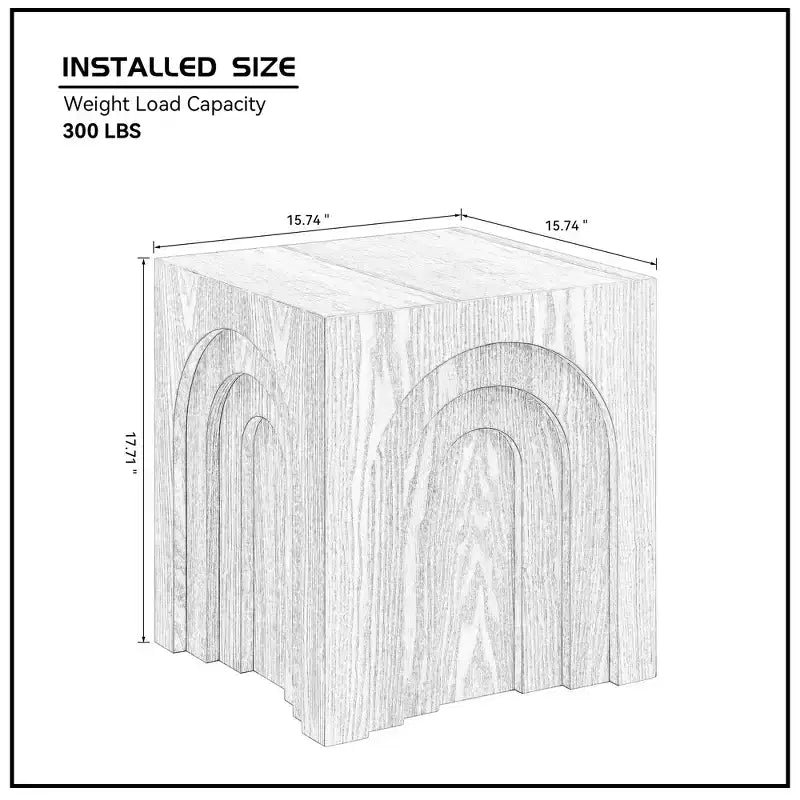 GDFStudio Coral Tavolino con Design ad Arco Moderno in Legno 17.71 H