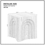 GDFStudio Coral Tavolino con Design ad Arco Moderno in Legno 17.71 H
