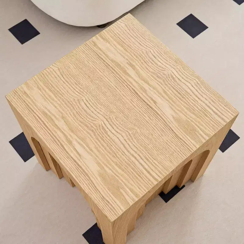 GDFStudio Coral Tavolino con Design ad Arco Moderno in Legno 17.71 H