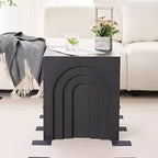 GDFStudio Coral Modern Arch-Design Wood 17.71 H Side Table