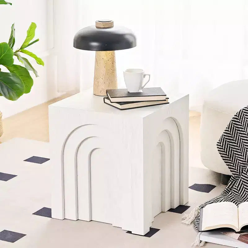 GDFStudio Coral Tavolino con Design ad Arco Moderno in Legno 17.71 H