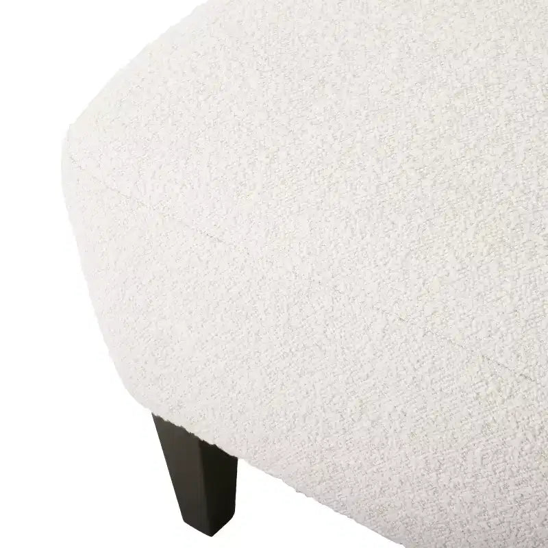 Christopher Knight Home Gerald Set Sedia e Pouf Club Contemporanei Rivestiti in Bouclé