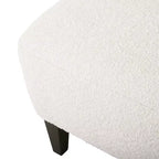 Christopher Knight Home Gerald Set Sedia e Pouf Club Contemporanei Rivestiti in Bouclé