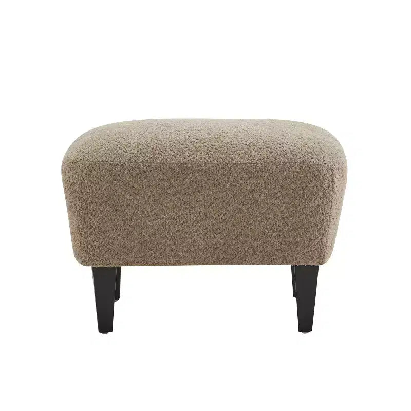 Christopher Knight Home Gerald Set Sedia e Pouf Club Contemporanei Rivestiti in Bouclé
