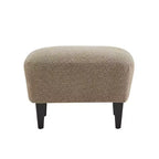 Christopher Knight Home Gerald Set Sedia e Pouf Club Contemporanei Rivestiti in Bouclé