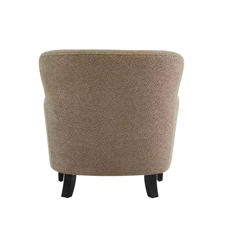 Christopher Knight Home Gerald Set Sedia e Pouf Club Contemporanei Rivestiti in Bouclé