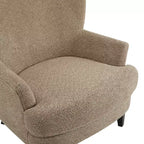 Christopher Knight Home Gerald Set Sedia e Pouf Club Contemporanei Rivestiti in Bouclé