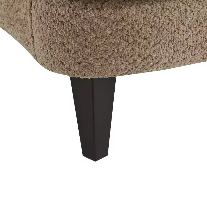 Christopher Knight Home Gerald Set Sedia e Pouf Club Contemporanei Rivestiti in Bouclé